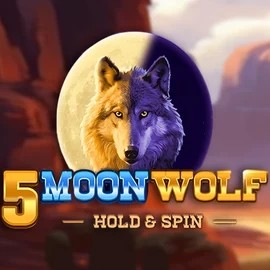 5 Moon Wolf slot logo by Apparat Gaming at RoyalsTiger Casino