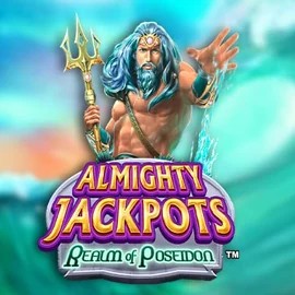 Almighty Jackpots – Realm of Poseidon by Novomatic, showcased at royalstigerr.com – game logo