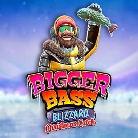 Bigger Bass Blizzard Christmas Catch slot logo by Pragmatic Play at RoyalsTiger Casino