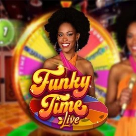 Funky Time slot logo by Evolution at RoyalsTiger Casino