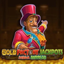 Jackpots logo of Gold Factory Jackpots Mega Moolah from Aurum Signature Studios at RoyalsTiger Casino