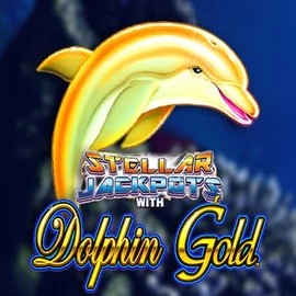 Dolphin Gold with Stellar Jackpots logo – Jackpots by Lightning Box Game at RoyalsTiger Casino