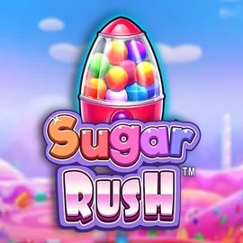 Sugar Rush slot logo by Pragmatic Play at RoyalsTiger Casino
